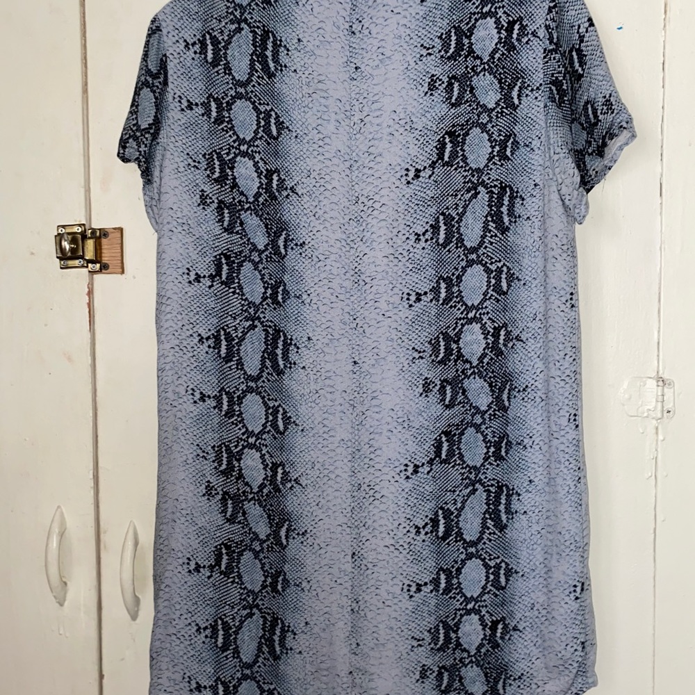 Snake skin dress. Great for layering too!